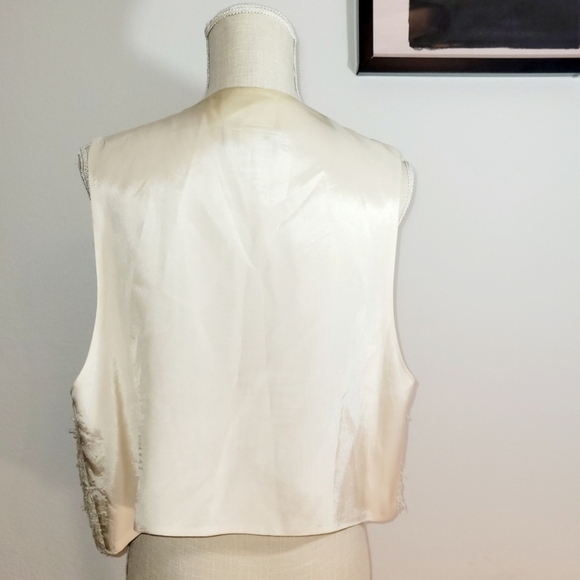 Coldwater Creek Womens Vest Vintage Farmhouse Style Silk Made in USA sz Med - Picture 3 of 10